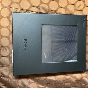 BOSS Dark blue Knit Beanie & scarf set